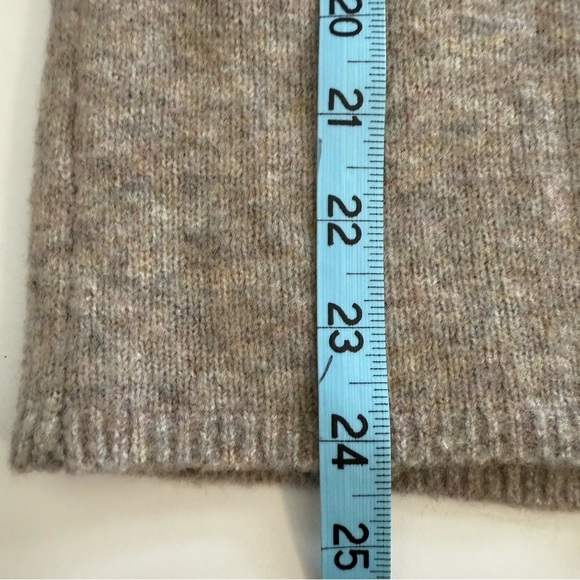 Abercrombie & Fitch Tan Off Shoulder Wool Blend Soft 3/4 Sleeve Sweater Top Sz M - Picture 12 of 12